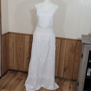 Michael Kors White Cotton Maxi Dress